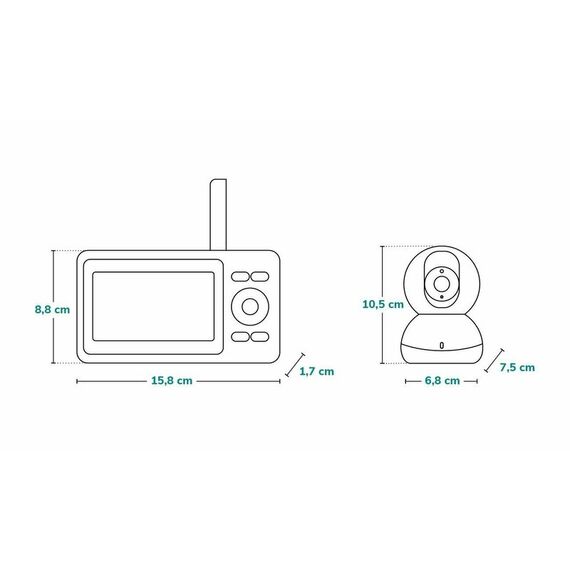 Videofon Lionelo Babyline 8.2 , Cu termometru, Cu melodii, Cu comunicare in 2 sensuri, Alb - poza 8 - ExclusivMAG.ro