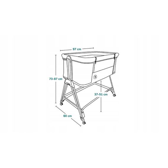 Patut co-sleeper Lionelo Luna, 2 in 1, Cu laterala culisanta, Bej, Culoare: Crem, Dimensiuni: 80x50 - poza 5 - ExclusivMAG.ro