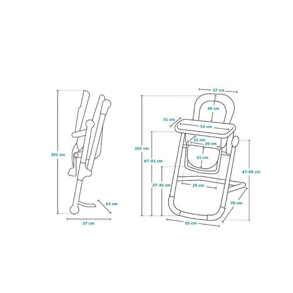 Scaun de masa multifunctional Lionelo Cora Plus, Gri, Culoare: Gri - poza 5 - ExclusivMAG.ro
