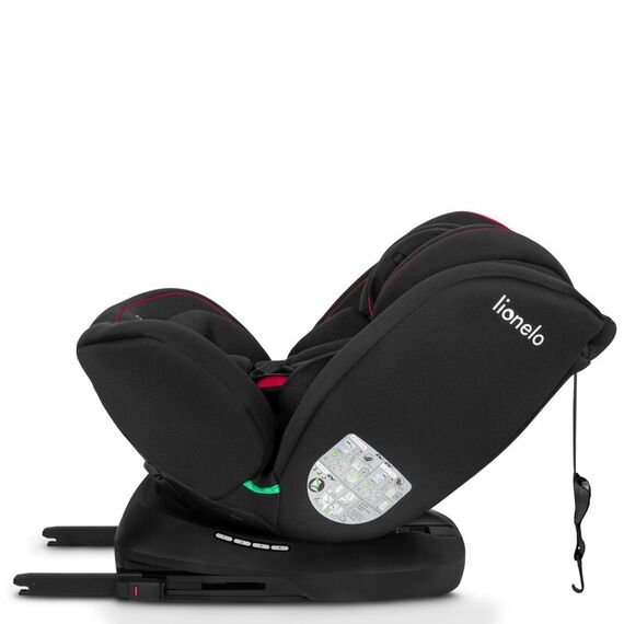 Scaun auto Lionelo Bastiaan i-Size, 4 in 1, Rotire 360 grade, 0-36 Kg, 40-150 cm, Negru/Rosu, Culoare: Negru/Rosu, Grupa: 0-36kg (0 luni - 12 ani) - poza 6 - ExclusivMAG.ro