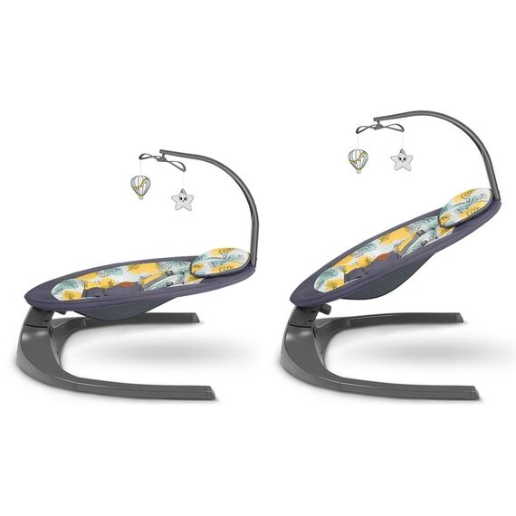Balansoar si sezlong copii, Lionelo Ralf, 2 in 1, Electric, Cu telecomanda si cablu USB, Gri, Culoare: Multicolor - poza 6 - ExclusivMAG.ro