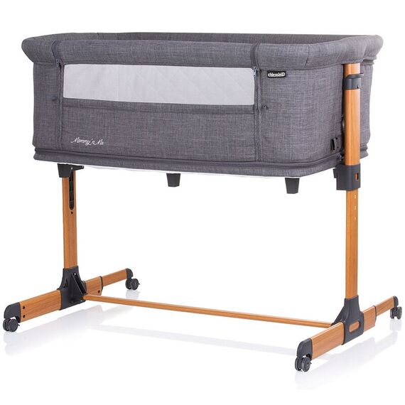 Patut Co-Sleeper si Tarc Chipolino Mommy 'n Me graphite wood, Culoare: Gri, Dimensiuni: 90x50 - poza 3 - ExclusivMAG.ro