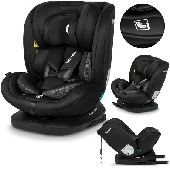 Scaun auto Lionelo Bastiaan i-Size, 4 in 1, Rotire 360 grade, 0-36 Kg, 40-150 cm, Negru, Culoare: Negru, Grupa: 0-36kg (0 luni - 12 ani) - poza 2 - ExclusivMAG.ro