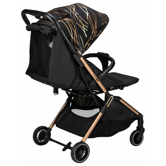 Carucior sport pliabil automat, Unique, FreeON, Gold Rose, Culoare: Negru/Auriu, Model: sport - poza 4 - ExclusivMAG.ro