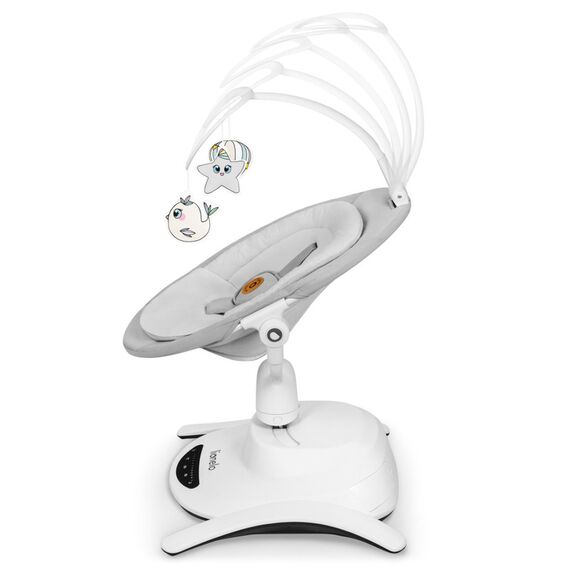 Balansoar multifunctional Lionelo Bella, Electric, Scaun reglabil, Ecran tactil si telecomanda, 6 miscari unice, 5 viteze, Cu melodii, Gri - poza 4 - ExclusivMAG.ro