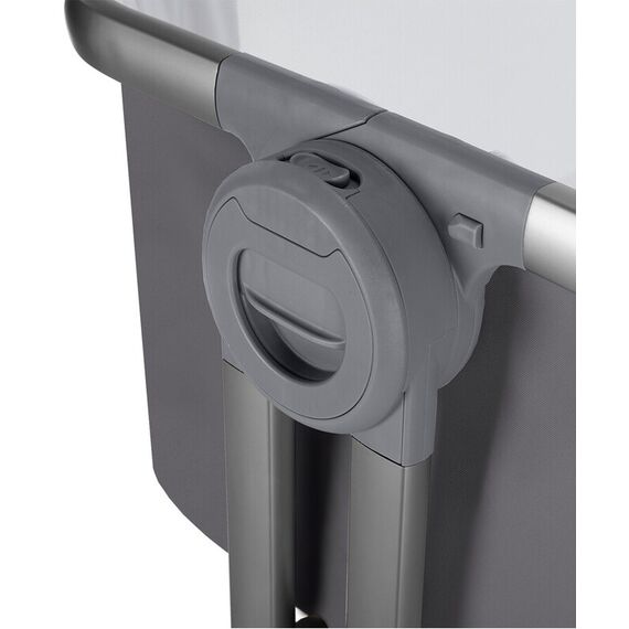 Patut co-sleeping pliabil si reglabil pe inaltime Carrello ARIA, Cloud Grey, Culoare: Gri, Dimensiuni: 80x50 - poza 4 - ExclusivMAG.ro