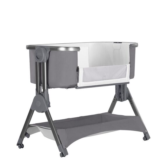 Patut co-sleeping pliabil si reglabil pe inaltime Carrello ARIA, Cloud Grey, Culoare: Gri, Dimensiuni: 80x50 - poza 2 - ExclusivMAG.ro
