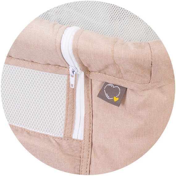 Patut Co-Sleeper Chipolino Heart 2 Heart sand, Culoare: Crem, Dimensiuni: 90x50 - poza 10 - ExclusivMAG.ro