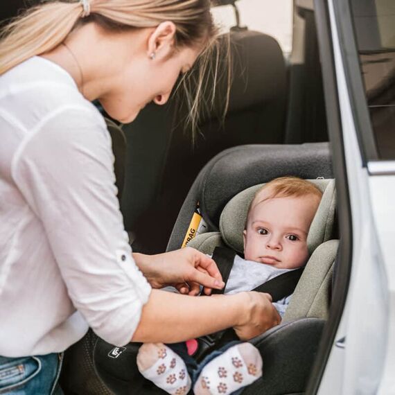 Scaun auto rotativ cu isofix, BabyGo MOVE360 Green, 40-150 cm, certificat R129, Culoare: Verde, Grupa: 0-36kg (0 luni - 12 ani) - poza 10 - ExclusivMAG.ro