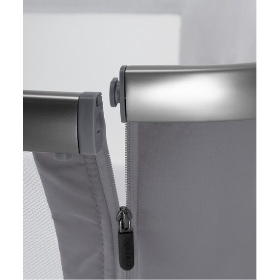 Patut co-sleeping pliabil si reglabil pe inaltime Carrello ARIA, Cloud Grey, Culoare: Gri, Dimensiuni: 80x50 - poza 7 - ExclusivMAG.ro