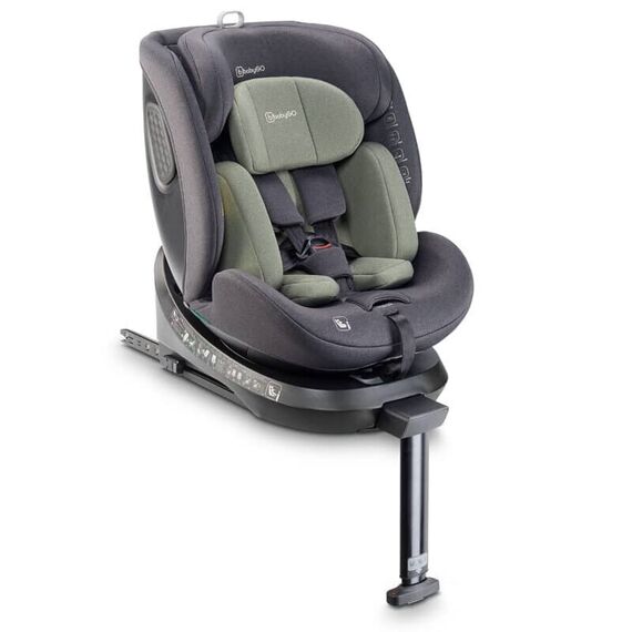 Scaun auto rotativ cu isofix, BabyGo MOVE360 Green, 40-150 cm, certificat R129, Culoare: Verde, Grupa: 0-36kg (0 luni - 12 ani)  - ExclusivMAG.ro