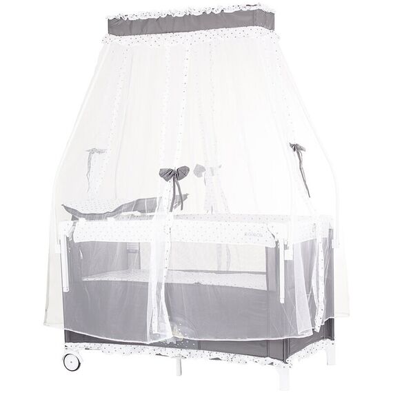 Patut pliabil Chipolino Palace Dino grey, Culoare: Gri, Dimensiuni: 120x60  - ExclusivMAG.ro