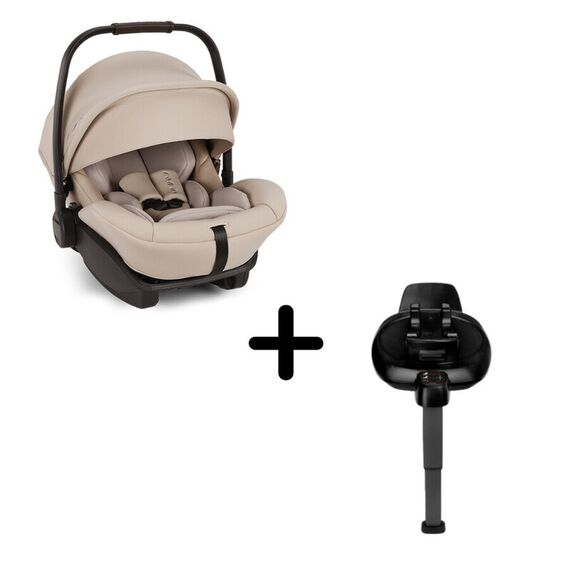 Scoica auto i-size Nuna ARRA Next Biscotti + Baza isofix BASE next i-Size, testata ADAC, Culoare: Bej, Grupa: 0-13kg (0 luni - 12 luni)  - ExclusivMAG.ro