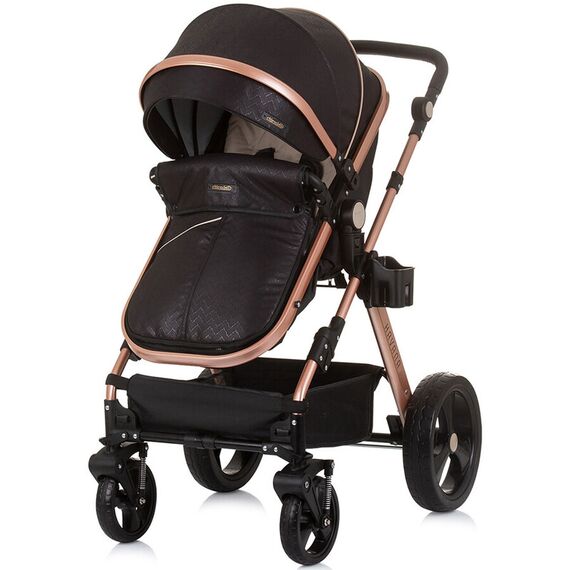 Carucior Chipolino Havana 2 in 1 obsidian gold, Culoare: Negru/Auriu, Model: 2 in 1 - poza 4 - ExclusivMAG.ro