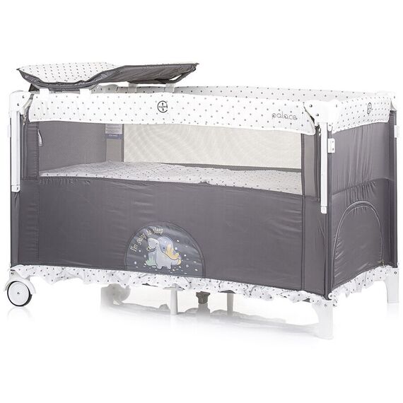 Patut pliabil Chipolino Palace Dino grey, Culoare: Gri, Dimensiuni: 120x60 - poza 5 - ExclusivMAG.ro