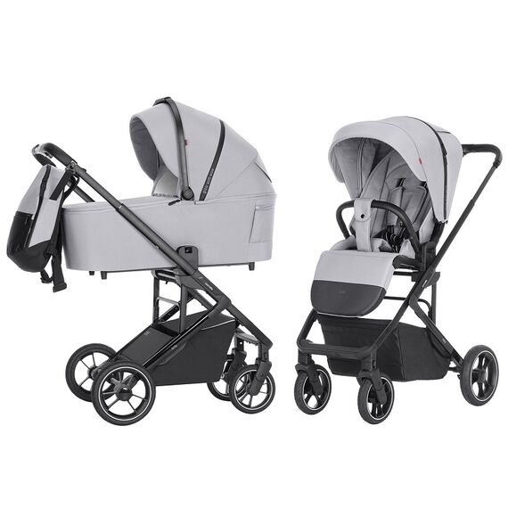 Carucior troller reversibil (max. 22 Kg) Carrello ALFA 2 in 1 Feather Grey, Culoare: Gri deschis, Model: 2 in 1  - ExclusivMAG.ro
