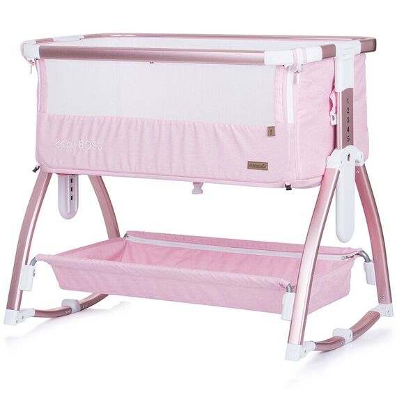 Patut Co-Sleeper Chipolino Baby Boss blush, Culoare: Roz, Dimensiuni: 95x65 - poza 8 - ExclusivMAG.ro