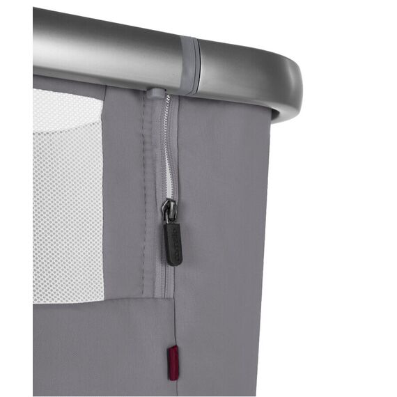 Patut co-sleeping pliabil si reglabil pe inaltime Carrello ARIA, Cloud Grey, Culoare: Gri, Dimensiuni: 80x50 - poza 6 - ExclusivMAG.ro