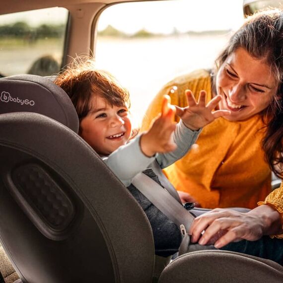 Scaun auto rotativ cu isofix, BabyGo MOVE360 Green, 40-150 cm, certificat R129, Culoare: Verde, Grupa: 0-36kg (0 luni - 12 ani) - poza 12 - ExclusivMAG.ro