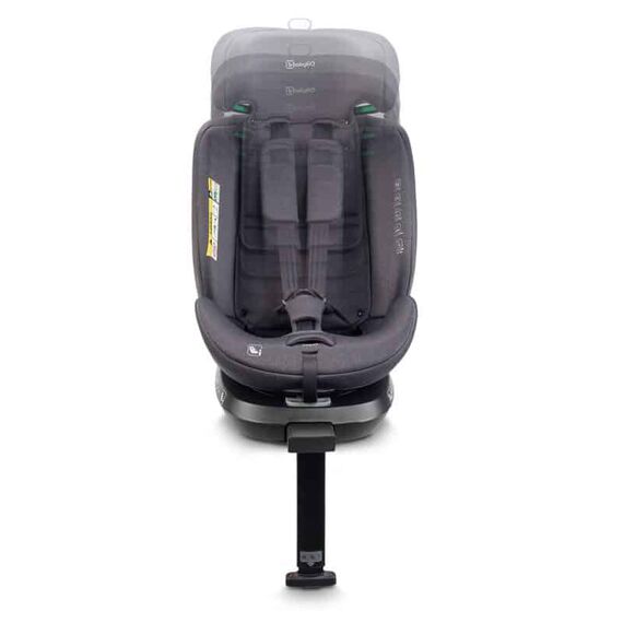 Scaun auto rotativ cu isofix, BabyGo MOVE360 Grey, 40-150 cm, certificat R129, Culoare: Gri, Grupa: 0-36kg (0 luni - 12 ani) - poza 2 - ExclusivMAG.ro