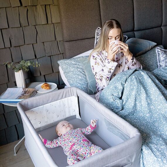 Patut Pliant 2 in 1 Joie Roomie Glide Shale, Culoare: Negru - poza 7 - ExclusivMAG.ro