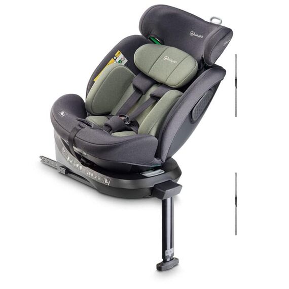 Scaun auto rotativ cu isofix, BabyGo MOVE360 Green, 40-150 cm, certificat R129, Culoare: Verde, Grupa: 0-36kg (0 luni - 12 ani) - poza 3 - ExclusivMAG.ro