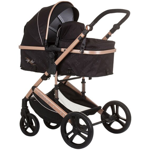 Carucior Chipolino Amore 2 in 1 obsidian gold, Culoare: Negru/Auriu, Model: 2 in 1 - poza 2 - ExclusivMAG.ro