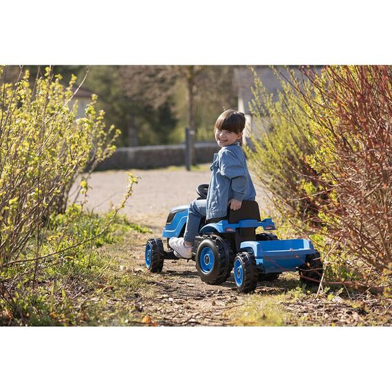 Tractor cu pedale si remorca Smoby Farmer XL albastru, Culoare: Albastru - poza 9 - ExclusivMAG.ro