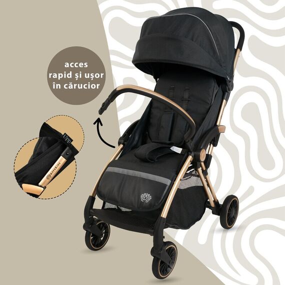 Carucior Sport AppeKids Upp, De la nastere la 22kg - Jet Black, Culoare: Negru, Model: sport - poza 5 - ExclusivMAG.ro