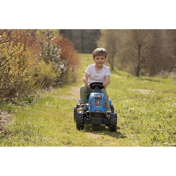 Tractor cu pedale si remorca Smoby Farmer XL albastru, Culoare: Albastru - poza 5 - ExclusivMAG.ro