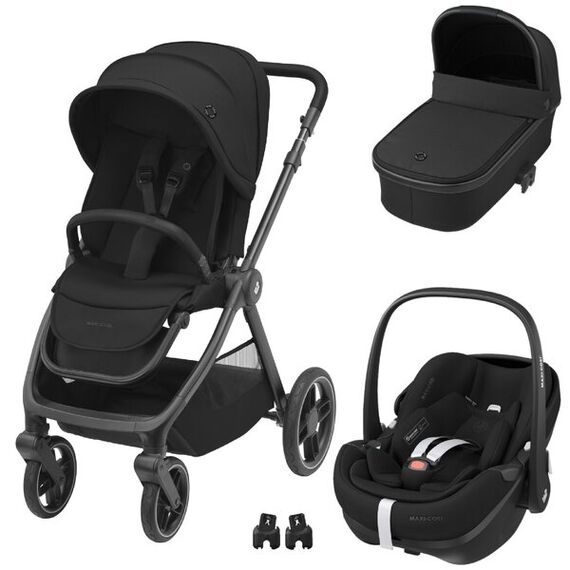 Sistem 3in1 Maxi-Cosi OXFORD + Oria + Pebble 360 PRO2 ESSENTIAL BLACK, Culoare: Negru, Model: 3 in 1  - ExclusivMAG.ro