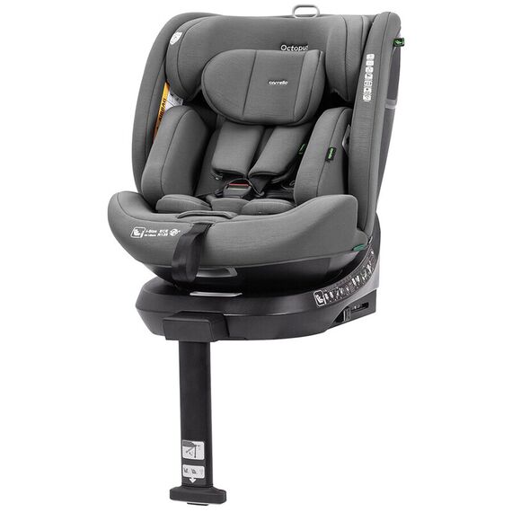 Scaun auto rotativ 360° SPS Carrello OCTOPUS i-SIZE 40-150 cm ISOFIX Seashell Grey, Culoare: Gri, Grupa: 0-36kg (0 luni - 12 ani)  - ExclusivMAG.ro