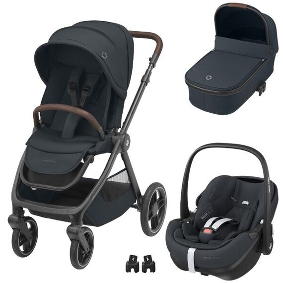 Sistem 3in1 Maxi-Cosi OXFORD + Oria + Pebble 360 PRO2 ESSENTIAL GRAPHITE, Culoare: Gri/Negru, Model: 3 in 1  - ExclusivMAG.ro