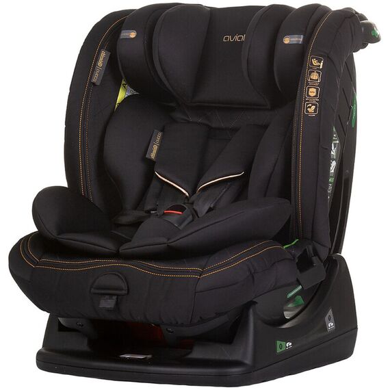 Scaun auto Chipolino Aviato I-Size 40-150 cm obsidian, Culoare: Negru, Grupa: 0-36kg (0 luni - 12 ani)  - ExclusivMAG.ro