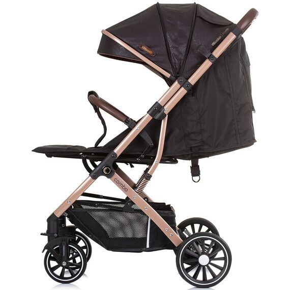 Carucior sport Chipolino Combo obsidian gold, Culoare: Negru/Auriu, Model: sport - poza 6 - ExclusivMAG.ro