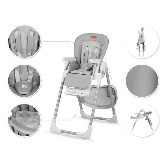 Scaun de masa Gwaju, Momi, Light Grey, Culoare: Gri deschis - poza 5 - ExclusivMAG.ro