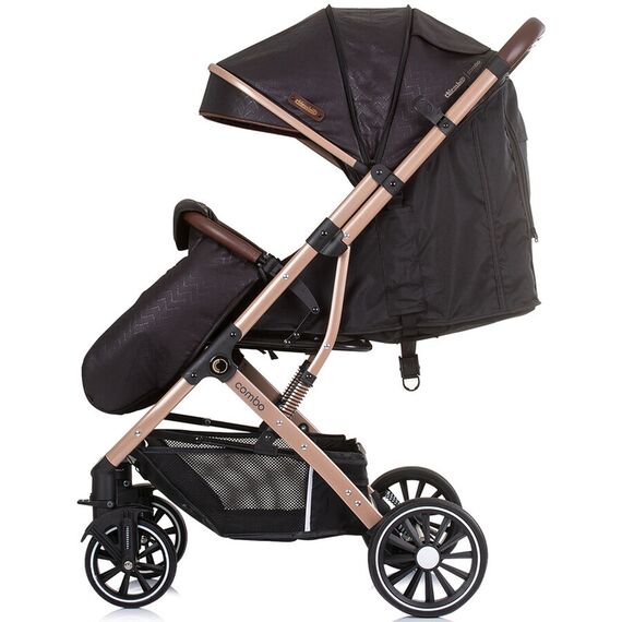 Carucior sport Chipolino Combo obsidian gold, Culoare: Negru/Auriu, Model: sport - poza 7 - ExclusivMAG.ro