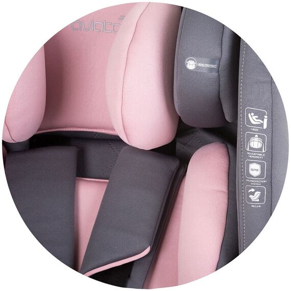 Scaun auto Chipolino Aviato I-Size 40-150 cm flamingo, Culoare: Roz, Grupa: 0-36kg (0 luni - 12 ani) - poza 9 - ExclusivMAG.ro