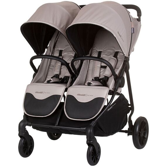 Carucior gemeni Chipolino Top Stars macadamia, Culoare: Crem, Model: gemeni - poza 2 - ExclusivMAG.ro