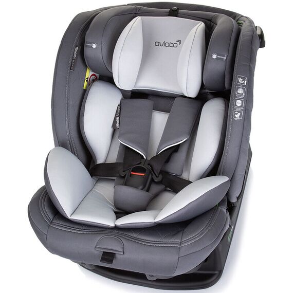Scaun auto Chipolino Aviato I-Size 40-150 cm ash grey, Culoare: Gri deschis, Grupa: 0-36kg (0 luni - 12 ani) - poza 7 - ExclusivMAG.ro