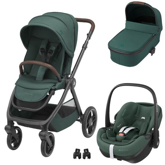Sistem 3in1 Maxi-Cosi OXFORD + Oria + Pebble 360 PRO2 ESSENTIAL GREEN, Culoare: Verde, Model: 3 in 1  - ExclusivMAG.ro