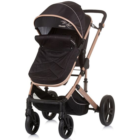 Carucior Chipolino Amore 3 in 1 obsidian gold, Culoare: Negru/Auriu, Model: 3 in 1 - poza 5 - ExclusivMAG.ro