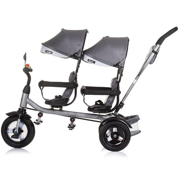 Tricicleta gemeni Chipolino 2Play silver grey, Culoare: Gri deschis - poza 4 - ExclusivMAG.ro
