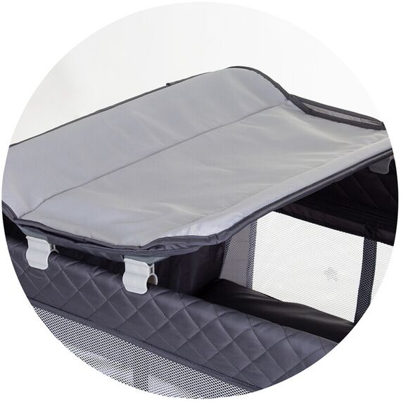 Patut pliabil cu saltea de infasat Chipolino Luna granite, Culoare: Gri/Negru, Dimensiuni: 120x60 - poza 4 - ExclusivMAG.ro