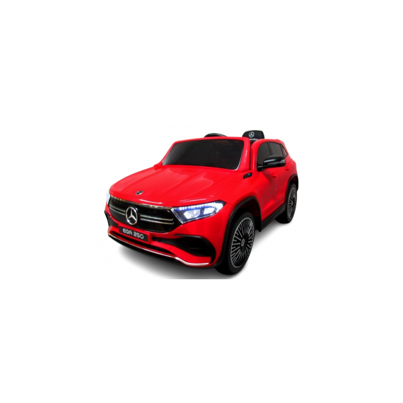 Masinuta electrica cu telecomanda, roti din spuma EVA, scaun din piele ecologica, varsta 1-5 ani, MERCEDES EQA250 - Rosu, Culoare: Rosu, Capacitate acumulator: 12V  - ExclusivMAG.ro
