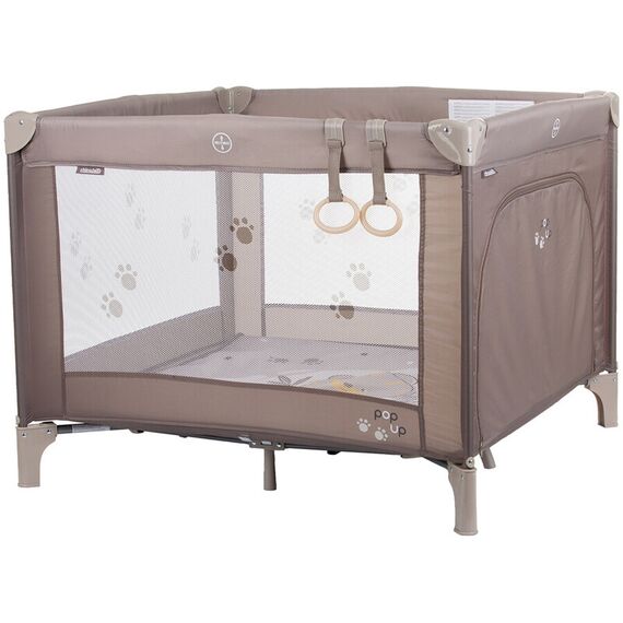 Tarc de joaca pliabil Chipolino Pop Up Tiger beige, Culoare: Crem, Dimensiuni: 100x100 - poza 2 - ExclusivMAG.ro