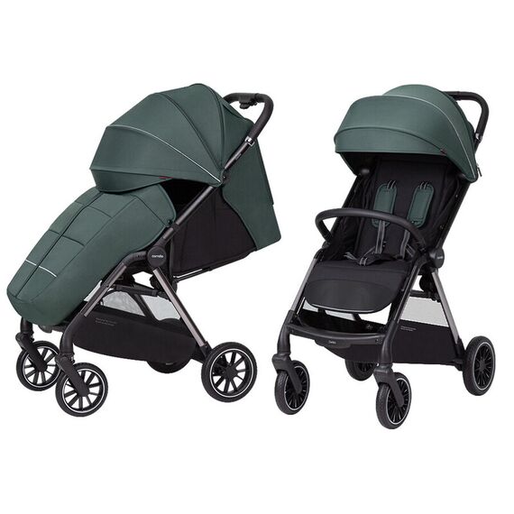Carucior sport (max. 22 Kg) cu roti de cauciuc, pliere automata, protectie UV 50, Carrello DELTA Jungle Green, Culoare: Verde, Model: sport  - ExclusivMAG.ro