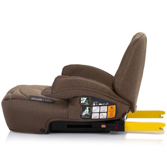 Inaltator auto Chipolino Safy I-Size 125-150 cm macadamia cu sistem Isofix, Culoare: Maro, Grupa: 22-36kg (6 ani - 12 ani) - poza 4 - ExclusivMAG.ro