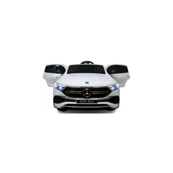 Masinuta electrica cu telecomanda, roti din spuma EVA, scaun din piele ecologica, varsta 1-5 ani, MERCEDES EQA250 - Alb, Culoare: Alb, Capacitate acumulator: 12V - poza 4 - ExclusivMAG.ro