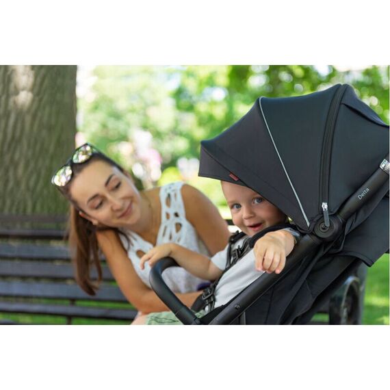 Carucior sport (max. 22 Kg) cu roti de cauciuc, pliere automata, protectie UV 50, Carrello DELTA Jungle Green, Culoare: Verde, Model: sport - poza 3 - ExclusivMAG.ro